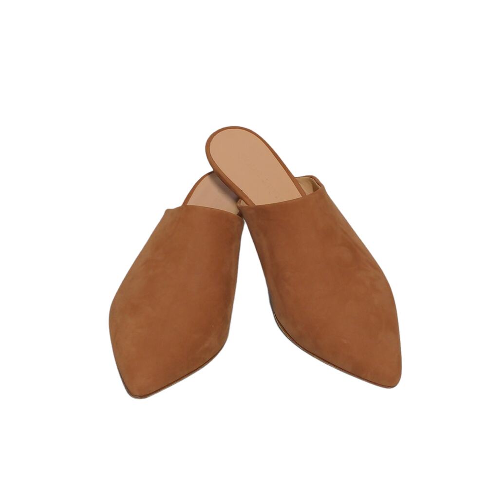 Jenni Kayne Oiled Leather Kitten Heel Mule in Walnut – Size 37 (US 7) – NWOT